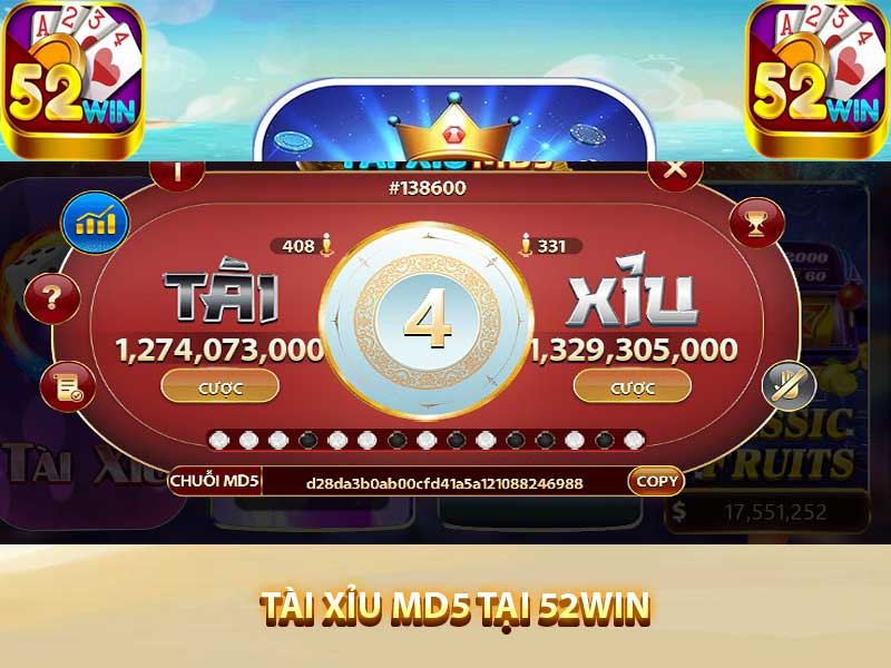 Tài xỉu md5 tại 52win